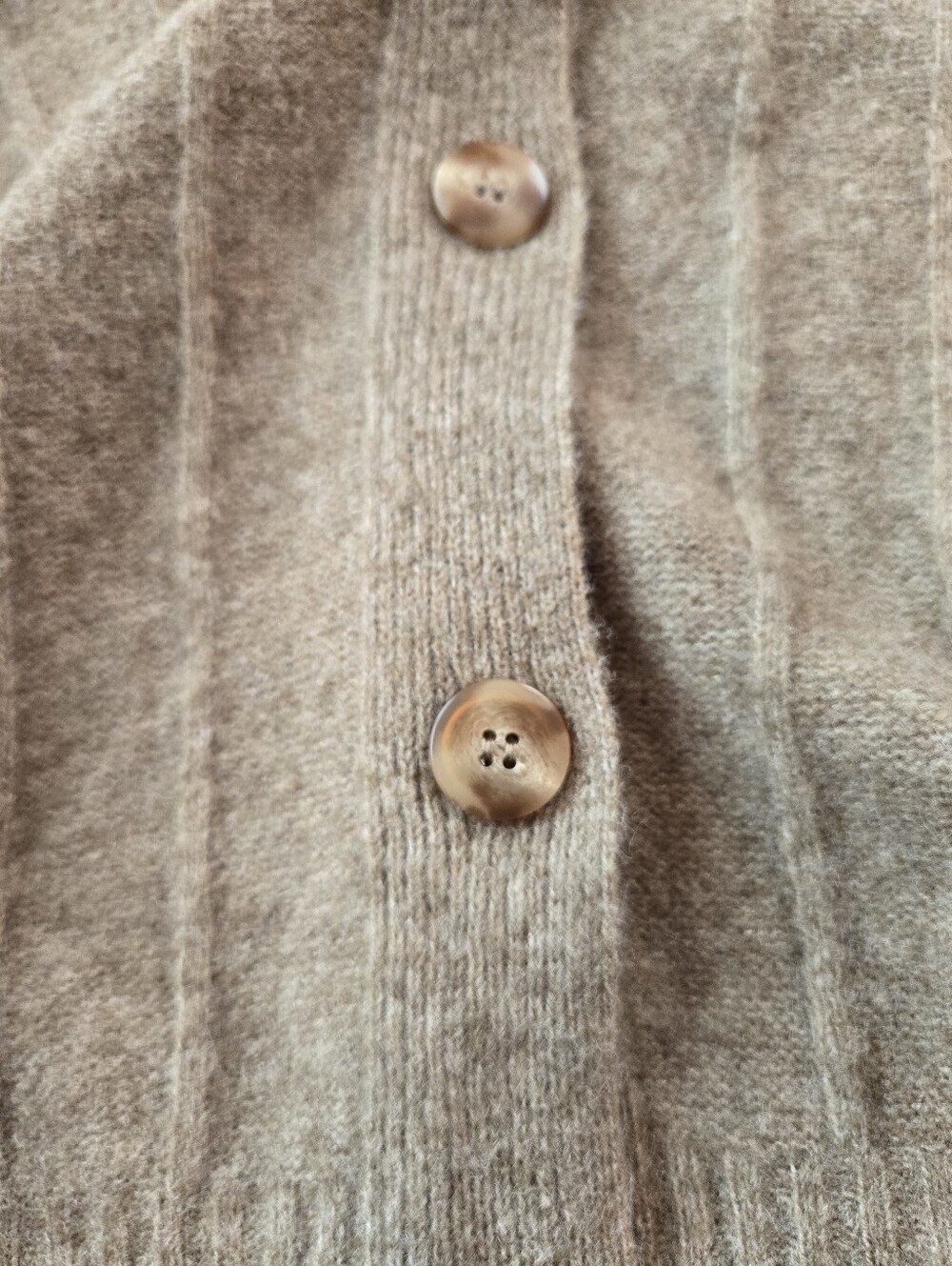 NWT Mango Olive Green Ribbed V-Neck Buttoned Long Cardigan - Picture 6 of 9